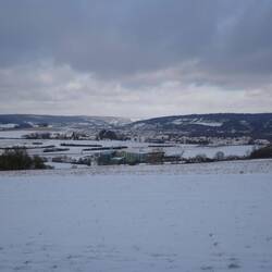 Selbst in Bad Mergentheim liegt viel Schnee.