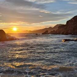 ...ganz langsam senkt sich die Sonne