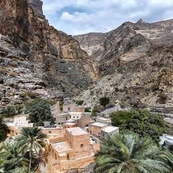 Das Dorf A’nakhar ganz am Ende des Wadi Nakhr