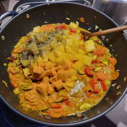 ....mit Linsen und Ananas.