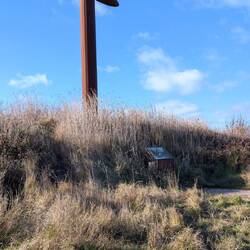Springflut-Denkmal, im Volksmund "De Schoppesteele" (der Schaufelstiel) genannt