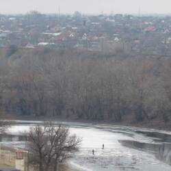 Blick auf den halb zugefrorenen Djnestr
