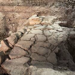 1st century AD street paving; no ruts = pedestrians only ... Biblioteca Salaborsa — Bologna, Italy.