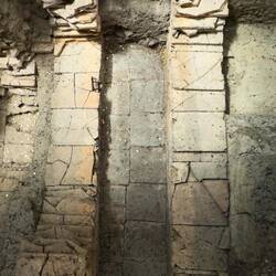 2nd century BC brick drainage ditch ... Biblioteca Salaborsa — Bologna, Italy.