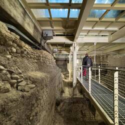 Ruins of the ancient city of Bononio ... Biblioteca Salaborsa — Bologna, Italy.