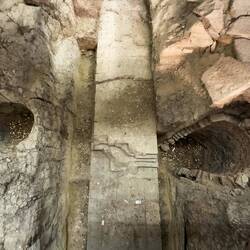 2nd century BC wells drawing potable water from the ground ... Biblioteca Salaborsa.