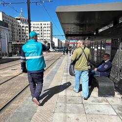 A tramway attendant guided us through the process and walked us to our stop.