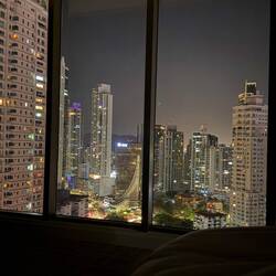 View from the bed in Panama City