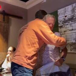 And Jackie said I had to give him a hug - And that carries more weight than Simon!