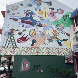 Tom & Jerry by papa.dem. Apparently a series of Tom and Jerry episodes are set in Singapore.