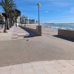 Sand wird in die Straßen geweht