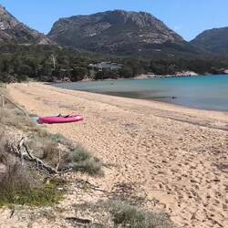 Richardsons Beach vom Zeltplatz aus