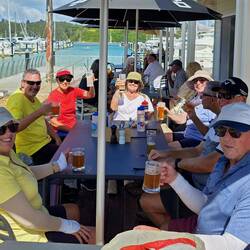 Post-ride beer. Cheers!