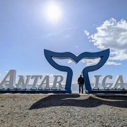 This area is a common departure point for Antarctica, but the sign is in Chile