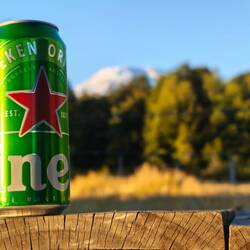 Feierabend mit Blick auf den...richtig...Lonquimay