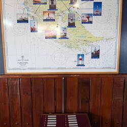 A light-up lighthouse map