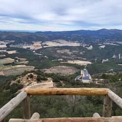 Dort unten beim Santuario sind wir gestartet.