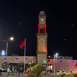Evening clock tower view