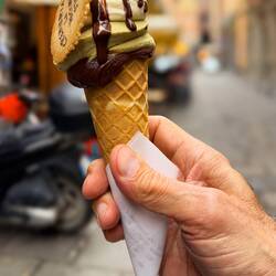 Delicious gelato @ Cremeria la Vecchia Stalla — Bologna, Italy.