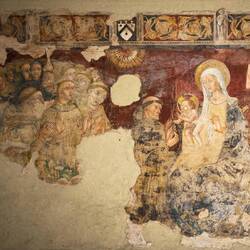 16th century fresco ... Cappella di Santa Giuliana — Basilica Santuario di Santa Stefano — Bologna.