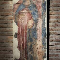 Fresco of the pregnant Madonna ... Chiesa della Trinità — Bologna, Italy.