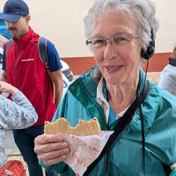 Half chocolate, half caramel. A happy camper!