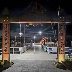 Russell waterfront at night