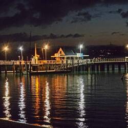 Russell waterfront at night