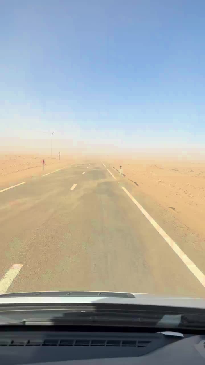 Der kleine Sandsturm bei der Anfahrt. 😜