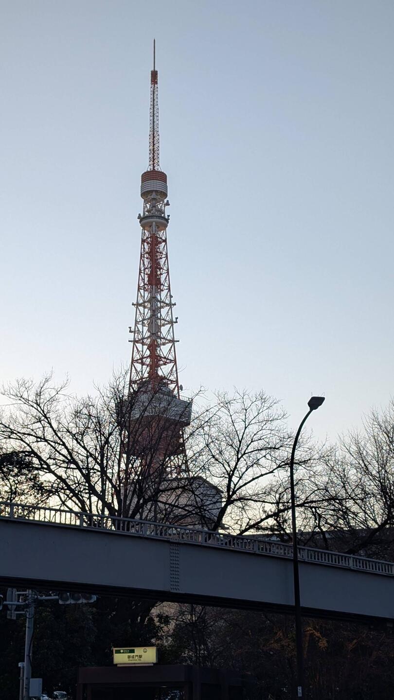 Schon von weitem ist der Tokyo Tower sichtbar.
