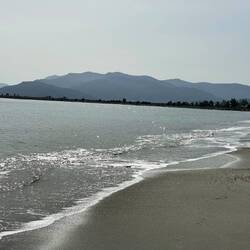 ..am zweiten Tag liegt Sahara Staub in der Luft und wir bekommen 22Grad,aber auch Südwind..