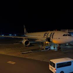 DQ-FJT at the gate on arrival in Nadi.