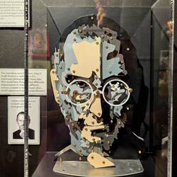 Steve Jobs. I thought it cool that he's recognizable with only metal shapes!