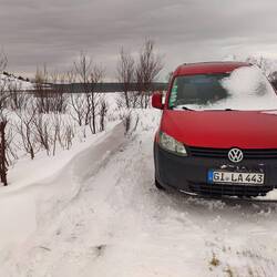 Das Auto musste ich wieder freigraben