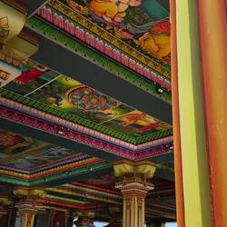 Video of ceiling murals at Sri Siva Subramaniya Temple, taken from the outside.