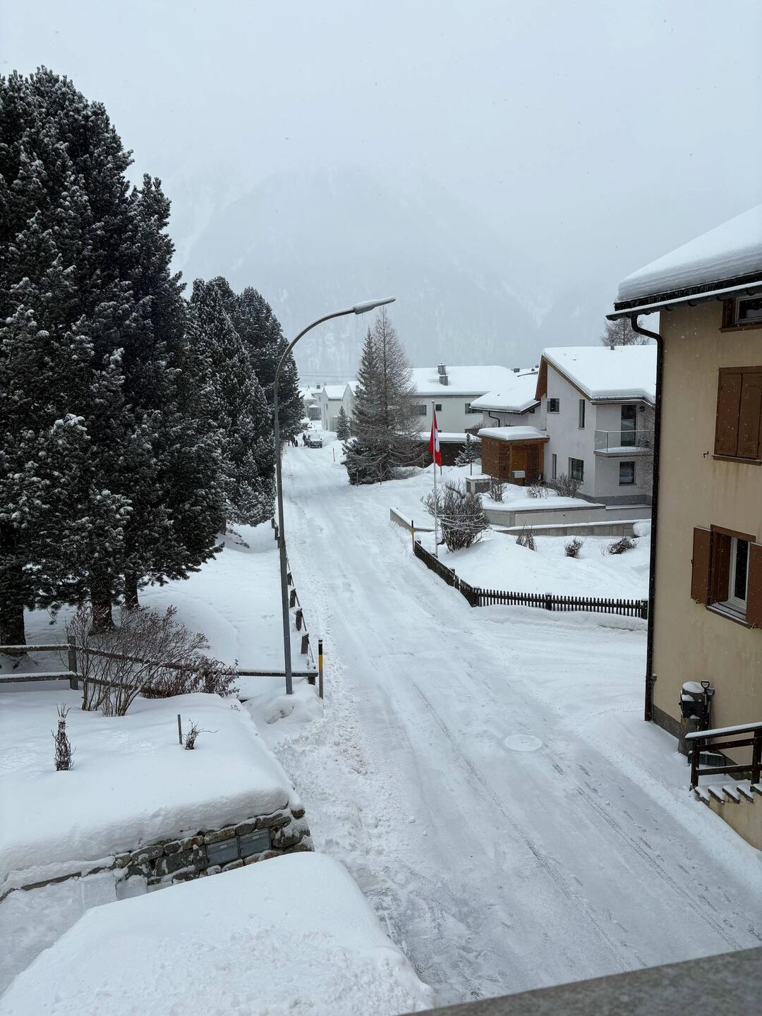 Schneefall über Nacht