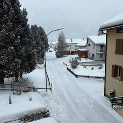 Schneefall über Nacht