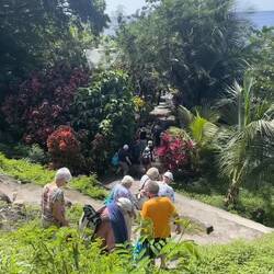 der steile Weg zum Champanger Strand!