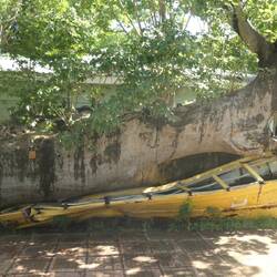 Überbleibsel vom Hurrikan Maria im Jahr 2017