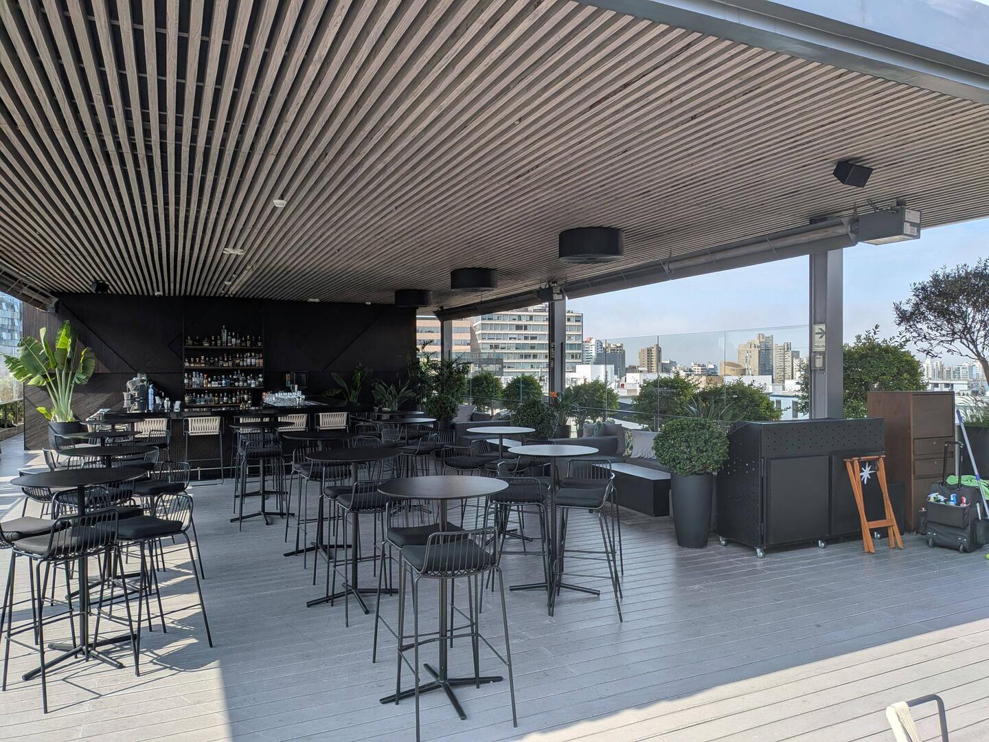 This is a bar on the roof of the hotel