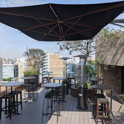 Another seating area on the roof of the hotel