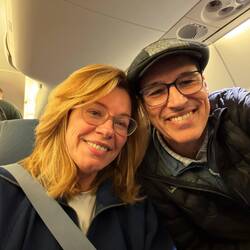 And on the plane! Short flight before the Loooonnnnnggggg one!