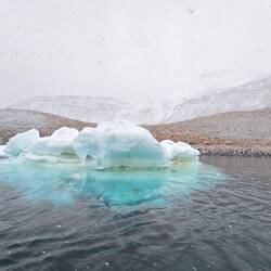 Beautiful Ice Not so Beautiful Guano Covered Ground In Background