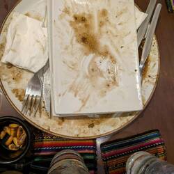 The classic Peruvian dish, Lomo Saltado. (after)