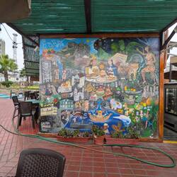 Mural at the cafe