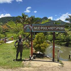 Me slathered in mud at the Tifajek Mud Pool & Hot Spring.