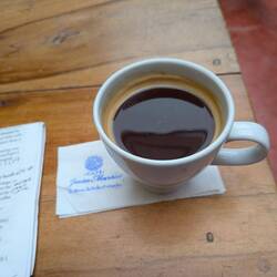 The Santana Traditional Coffee. Flavorful and not acidic. Ah.