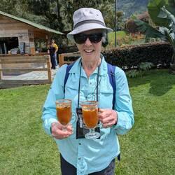 Canelazos, a cool weather drink reminiscent of mulled wine.