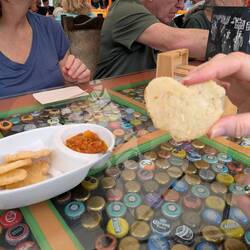 Heart-shaped arepas for St Valentine's