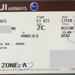 My boarding pass for FJ822.